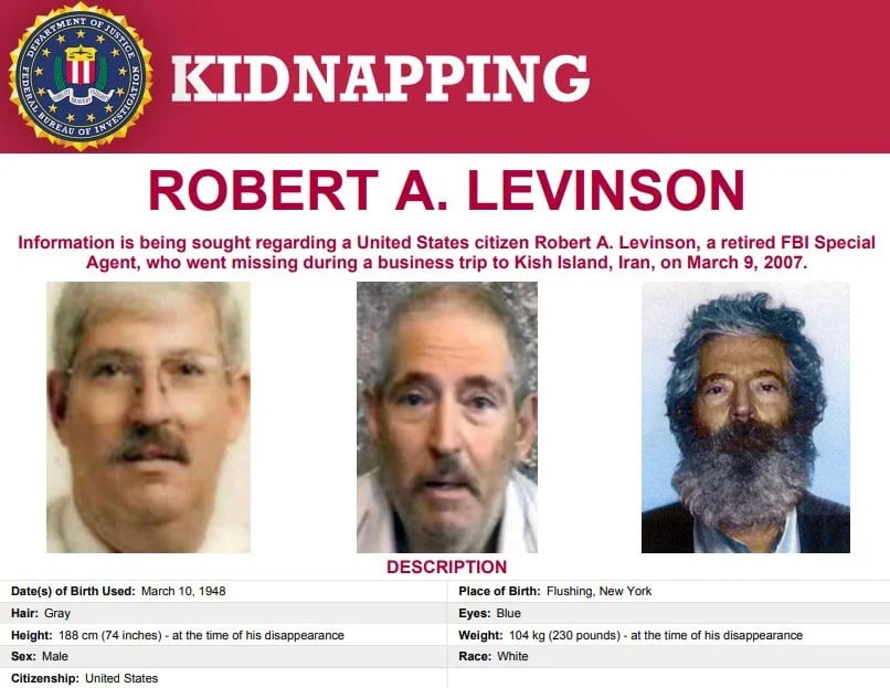 Poster of Special Agent Robert A Levinson. — FBI